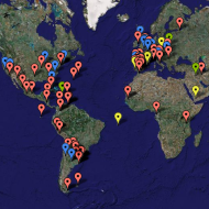 Mapa del mn de les obres publicades a Badosa.com